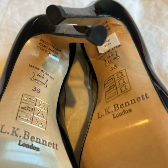 LK BENNETT Black Patent Leather Pumps—Never worn - Picture 4 of 5